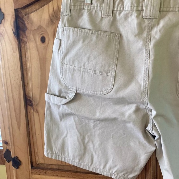 Men's Lakin McKey Dungaree Relaxed Fit tan carpenter shorts size 42 - NWT - Picture 4 of 9